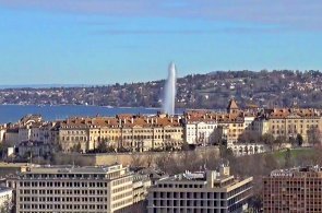 Panorama of the city. Geneva webcams