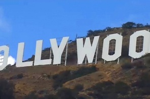 Los Angeles. The Hollywood sign in real-time