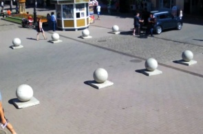 Webcam in the historical center of Yeysk, street Sverdlova