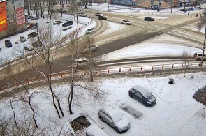 Crossroads of Taras Shevchenko and Pushkin. Abakan webcams