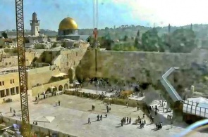 The Wailing Wall. Panoramic webcam of Jerusalem