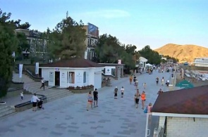 Panoramic webcam. The embankment of Sudak