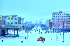 Gas producer. Angle 2. Square. Webcams of New Urengoy