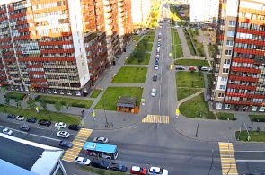 Crossroads of European Avenue and Venskaya Street. Webcams Kudrovo