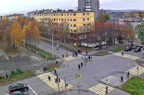 Crossroads of Cosmonauts and Lenin. Webcams of the city Apatity
