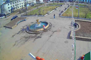 Kirov Square. Fountain. Ust-Kut webcams