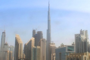 Burj Khalifa skyscraper. Webcams Dubai online