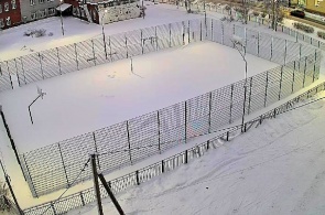 Sports ground near school # 2. Webcams Medvezhyegorsk online