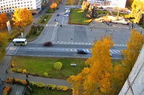 Crossroads of Karl Marx and Koshevoy passage. Webcams Tikhvin