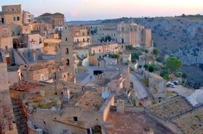 View of the old town. Matera webcams online