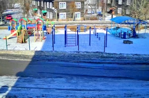 Microdistrict Dubitel. Sports ground. Perspective 2. Mozhga webcams online