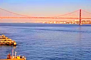 25 de Abril Bridge and Vasco da Gama Bridge. Lisbon Webcams