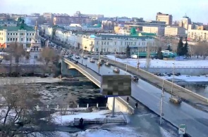 Jubilee bridge in Omsk webcam online
