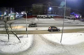 Crossroad of Stroiteley and Yudina avenues. Mezhdurechensk webcams online