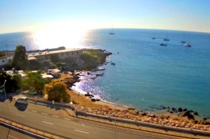 View of the harbour of Zephyros. Rhodes webcams online