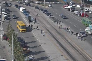 Kurchatov Street in the area of the bus station