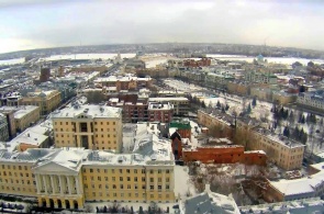 Panorama from the CFI to the side of the Volga river. Webcams online Kazan