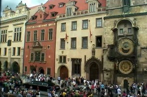 The old town square. Prague in real time