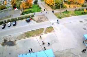 Crossing on Montazhnikov Avenue. Webcams Segezha