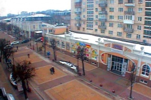 The Proskurivska street in Khmelnytskyi