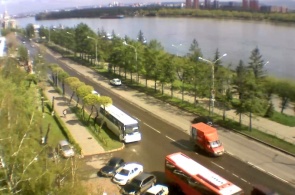 Dubrovinskogo street (River station). Krasnoyarsk webcam online