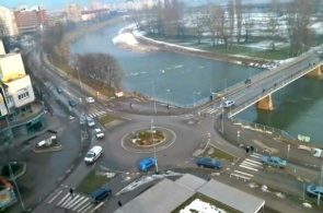 A view of the river Bosna. The city of Zenica web camera online
