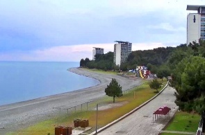 Panoramic webcam promenade. Pitsunda webcams online