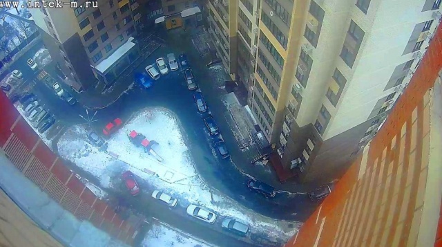 Labor 6к3. View of the yard. Webcam Mytishchi online