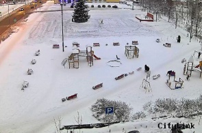 Kirov square, playground. Webcams Medvezhyegorsk online