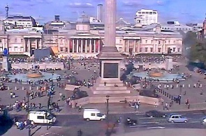 Trafalgar square. London in real-time