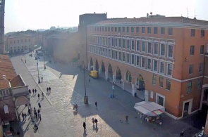 View of Liston and the Clock Tower. Webcams Ferrara