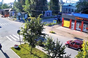 Crossroads of Railway and Vokzalnaya. Webcams Mga