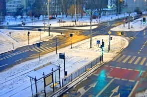 Crossroad of Zelena and Zheligovsky. Lodz webcams online