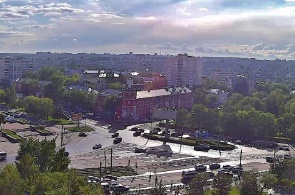 The intersection of Krasnoarmeysky - Stroiteley Avenues. Barnaul Webcams Online
