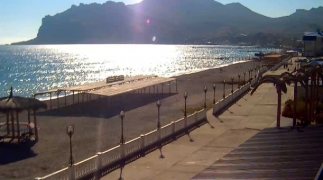 Sloppy webcam Koktebel online. View of Black Mountain