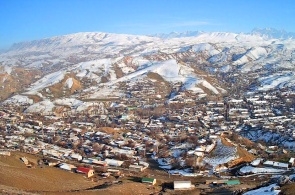 View of the city of Sulukta. Webcams Bishkek