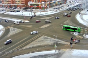 The intersection of Riga and Jubilee. Pskov webcams
