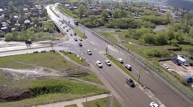 The intersection of Sverdlovsk - Batayska. Krasnoyarsk webcam online