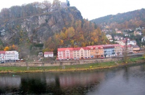 The Elbe River. Webcams online děčín