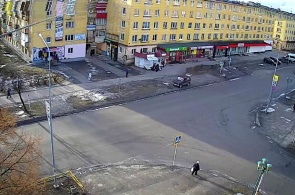 The intersection of Kalinin Avenue and Proletarian Street. Kondopogi web cameras online