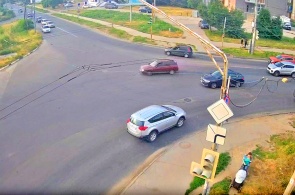 Crossroads Shabulina passage - Biryuzova street. Webcams Ryazan
