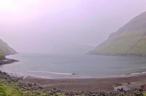 Tjornuvik Beach. Faroe Islands webcams online
