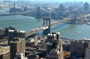 The Brooklyn bridge. Panoramic webcam. New York online
