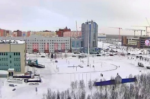 Administration. Flag. Webcams of New Urengoy