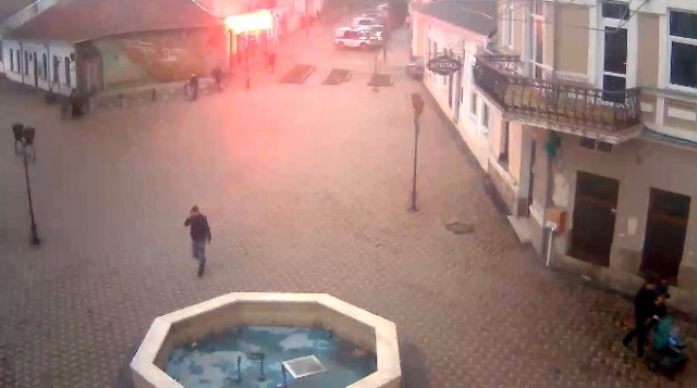 Panels Brigantine and the fountain in Feodosia live