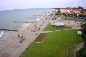 The beach in Zelenogradsk web camera online