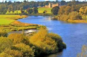 River Tweed at Kelso. Berwick-upon-Tweed webcams online