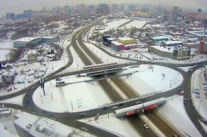 The intersection of Frunze - Ippodromskaya. Webcam Novosibirsk online