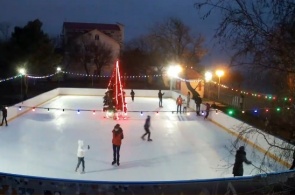 Skating rink on the shore of the Black sea. Anapa webcam online
