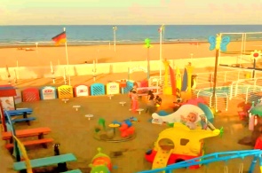 Children's playground on Riccione beach. Rimini webcams